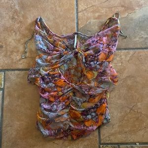 Floral free people tank top